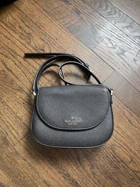 kate spade Black Pebbled Leather Saddle Crossbody